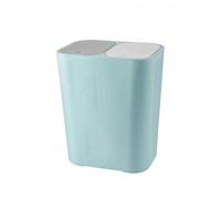 MotiveTech Double-Bin Trash Can Compact Double-Lid Trash Can Home Organizer Organizer for Kitchen, Living Room, Nordic Blue
