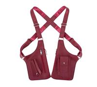 MotiveTech Double Shoulder Crossbody Bag, Red