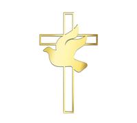 MotiveTech Dove Cross Decorative Insert in Acrylic for Wedding Parties And Birthday Celebrations, Style C