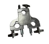 MotiveTech Drum Extension Clamp Multi Arm Mount Bracket Holder Base Drum Hardware With Three Hole Mount Zinc Alloy Build Rigid Suitable for Set Add Ons Compact Rigs Practice Setups