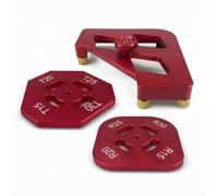MotiveTech Edge Trimmer Corner Template Gauge Router Guide Jig Sturdy Aluminum Alloy Frame with Brass Feet Adjustable for Accurate and Repeatable Layouts