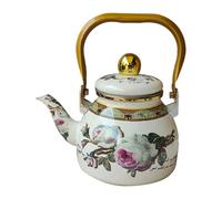 MotiveTech Enamel Teapot for Top, Thickened, with Handle, Enamel Tea Kettle, Kettle for Restaurant, Household, Cold Water, Coffee, Style B