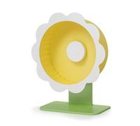 MotiveTech Exercise Running Wheel with Stand Adjustable Hamster Wheel with Stand Anti-Slip Pet Toy for Cages, Inner Diameter 26cm, Outer Diameter 30cm, Daisy