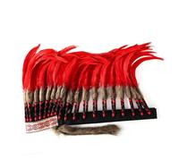 MotiveTech Feather Headdress, American Chief Novelty, American Headdress for Carnivals, Red