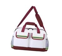 MotiveTech First Aid Bag Case Empty with Shoulder Strap First Responder Bag Large Capacity for Camping Household Family, Red