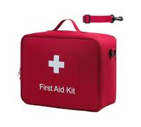 MotiveTech First Aid Bag, Storage Bag for First Aid, Spacious Oxford with Top Carrying Handle And Shoulder Strap for The Office, 33 Cm X 15 Cm X, Red