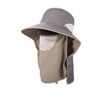 MotiveTech Fisherman's Hat, Bucket Hats with Neck Flap for Men And Women, Quick-Drying Sun Hat, Sun Protection Cap, for Camping, Gardening, Backpacking, Dark Gray