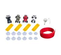 MotiveTech Flexible Race Car Flexible Track Toy for Kids Innovative Suction Cups Stabilizers Modular Design Suitable for Kids, red 500x8cm