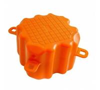 MotiveTech Floating Dock Modular Buoyancy Section With Interlocking Tabs HDPE Material Textured Grip Surface Suitable for pier building fishing s kayak temporary bridges waterfront access, Orange