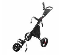 MotiveTech Foldable 3 Wheel Push Trolley Golf With Aluminum Alloy Construction Parking Brake Organized Bag Holder Storage suitable for golfers course walking range practice, color to 4