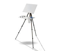 MotiveTech Foldable Easel with Tray Lightweight Portable Painting Easel Compact Drawing Stand for Students