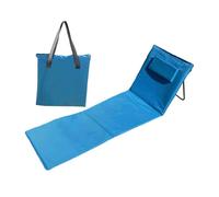 MotiveTech Folding Beach Chair, Foldable Floor Chair with Pillow, Lounger, Heavy Duty Cushion for Camping, Garden, Camping And Outdoors, Blue