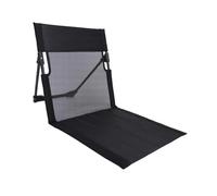 MotiveTech Folding Beach Chair with Backrest And Low Base for Garden Or Patio, Black