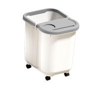 MotiveTech Foot Bath Tub with Massage Points Household Relaxing Foot Soaking Basin with Lid, White Gray, L with Wheels