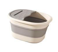 MotiveTech Footbath Compact Foldable Footbath with Lid Foldable Mobile Phone Holder, Grey