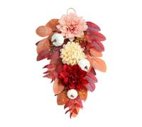 MotiveTech Front Door Wreath Artificial Flowers Housewarming Gift Decorative Rustic Fall Wreaths Harvest Fall Floral for Birthday Home