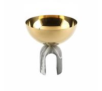 MotiveTech Fruit Illuminated Bowl Luxury Marble Stand Artistic Design Imitation Granite Fruit Holder for Entryway, Round