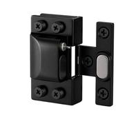 MotiveTech Glass Cabinet Door Hinge Stainless Steel Hydraulic Hinge Hardware for Display Cabinets, Black