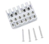 MotiveTech Guitar Bridge String Locks Professional Accessories Headless Guitar String Locking Nut, Silver, 42.05x33.25x11mm