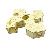 MotiveTech Hamster Tunnel Toy, Pet Tunnel, Interesting Exploration Toy, DIY Exercise Track, Hamster House, 22cmx22cmx5cm