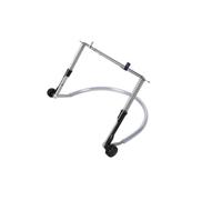 MotiveTech Harmonica Support Stand Holder Rack Frame With Adjustable Angle And Spring Arms Steel Construction With Rubber Neck Brace For Suitable for guitar playing stage practice, Silver