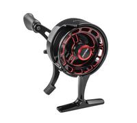 MotiveTech Heavy Duty 3+1 Ice Fishing Reel for Rivers, Lakes, And Saltwater, Black Red