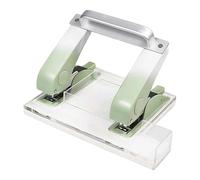 MotiveTech Heavy Duty Double Row Manual Office Paper High Capacity with Storage Box for Working Use Teachers, Green