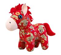 MotiveTech Horse Stuffed Doll Sculpture New Year Birthday Gift Soft Stuffed Figurine Animal Statue for Home Bedroom Living Room, Style B 15 cm