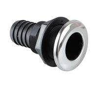 MotiveTech Hull Through-hull Fitting, Deck Drain, Leak Spare Part, Overflow Connection for Bilge Pump Drains of Yachts And Motorhomes, 7.45x3.9x3.9cm Black