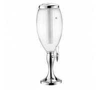 MotiveTech Illuminated Beer Dispenser Beverage Structure with Transparent Reservoir Compact Single Press Drink Dispenser for Restaurants, Silver, 5L
