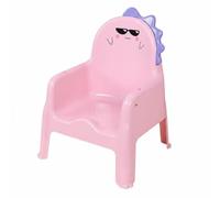 MotiveTech Infant Dining Stool Non-Slip Design Kids Cartoon Activity Chair Rounded Corners Dinosaur Feeding Chair for Infants, Pink, Without Plate
