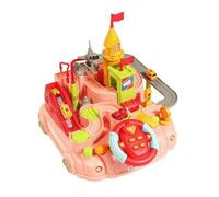MotiveTech Interactive Car Adventure Track Toy | Race Track Set with Mini Cars, for Indoor Play, Pink