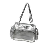 MotiveTech Ita Bag, DIY Handbag, Shoulder Bag for Shopping, Anime Exhibition, Cosplay Party, Argent