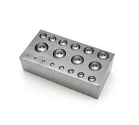 MotiveTech Jewelry Forming Stake Block Heavy Duty, C Model 120x60x30mm, 1540g, Hole Sizes 3mm, 4mm, 5mm, 6mm, 7mm, 8mm, 9mm, 10mm, 11mm, 12mm, 13mm, 14mm, 15mm, 16mm, 17mm, 18mm, 19mm, 20mm