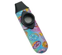 MotiveTech Kazoo Accompanying Instrument Musical Toy Wind Instrument A Flute As A Portable Single-Hole Instrument Made of PP for Guitar Accompaniment at P, Blue and Pink