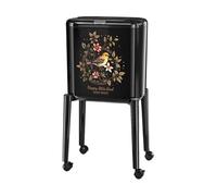 MotiveTech Kitchen Trash Can with Wheels, Portable, Multi-purpose, Large Capacity, for Recycling, for Dining Room And Office, black