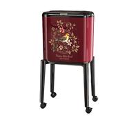 MotiveTech Kitchen Trash Can with Wheels, Portable, Multi-purpose, Large Capacity, for Recycling, for Dining Room And Office, red