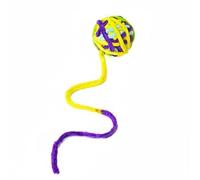 MotiveTech Knitted Toy With Tail Bell Sound Bead Yarn Engaging Stitch Craft Soft Non suitable for indoor play training kitten enrichment home floors, color to 3