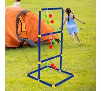 MotiveTech Ladder Ball Toss Game Set, Golf Throwing Set Practice Equipment Courtyard Ladder