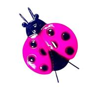 MotiveTech Ladybug Wall Decoration, Decorative Metal Sculpture for Garden, Balcony, Bedroom And Patio, Pink
