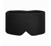 MotiveTech Light Blocking Eye Cover Sleep Eye Cover Wrap Modal Material and Offer Cushioned Feel and Better Facial Coverage Suitable for Sleep naps Travel Home Relaxation, Black