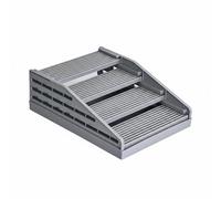 MotiveTech Litter Control Pad Cat Litter Mat Ramp Litter Catcher Pet Litter Tray Litter Step Polypropylene Mesh Mesh Top With Non Slip Support For Pour Back, Gray