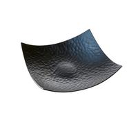 MotiveTech Luxurious Square Decorative Tray | Artisanal, Versatile, Square Tray, for Tabletop Display, Black, 37x37x9.5cm
