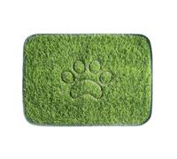 MotiveTech Machine Washable Grass Pee Pad, Embroidered Paw Print Grass Mat, L 70 46cm
