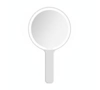 MotiveTech Makeup Mirror Handheld Led Lighted Vanity Mirror With Touch Dimming And Usb Charging Function suitable for travel dorm room bedroom grooming, Pearl White