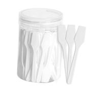MotiveTech Makeup Spatulas Cosmetics Mixer Lightweight DIY Facial Spoon Skincare Jar, White