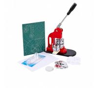 MotiveTech Manual pinMaking Machine Tabletop Button Maker Machine with Interchangeable Button Press with Interchangeable for Home Crafting Desk, Style C