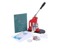 MotiveTech Manual pinMaking Machine Tabletop Button Maker Machine with Interchangeable Button Press with Interchangeable for Home Crafting Desk, Style D