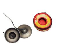 MotiveTech Meditation Bell with Guarding Sleeve Resonant Bronze Clashing Bell Handheld Cymbals Pair for Mindfulness Practice, Bronze Bell 85CM W
