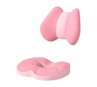 MotiveTech Memory Foam Lower Back Cushion, Chair Cushion And Donut Pillow, Hemorrhoid Coccyx Cushion for Drivers, Long-term Sitting And Working, Pink